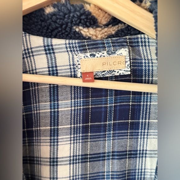 Pilcro Anthropologie Sherpa large l oversized southwest Aztec print teddy jacket - Picture 6 of 10